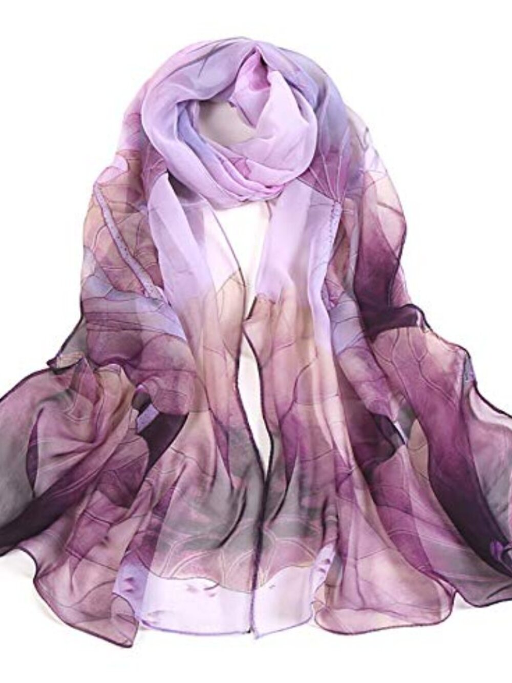 Lightweight Floral Print Fashion Scarf Shawl Wrap Women - Picture 2 of 6